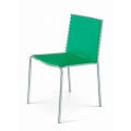 Cheap metal frame plastic back&seat dining chair